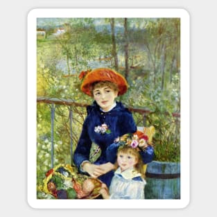 Two Sisters (On the Terrace) By Pierre Renoir Sticker